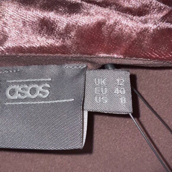 ASOS Women's Crushed Velvet Maxi Slip Dress Size 8 NEW Romantic Boho Fairycore - Picture 8 of 10